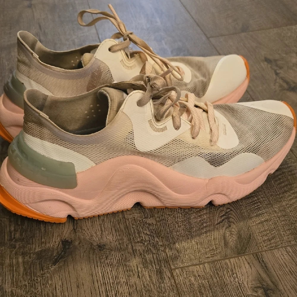 Women's Cream and‎ Orange Sneakers